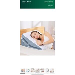 $105 FSCGIFE Bed Wedge Pillow for Sleeping Adjustable Memory Foam Triangle Wedge